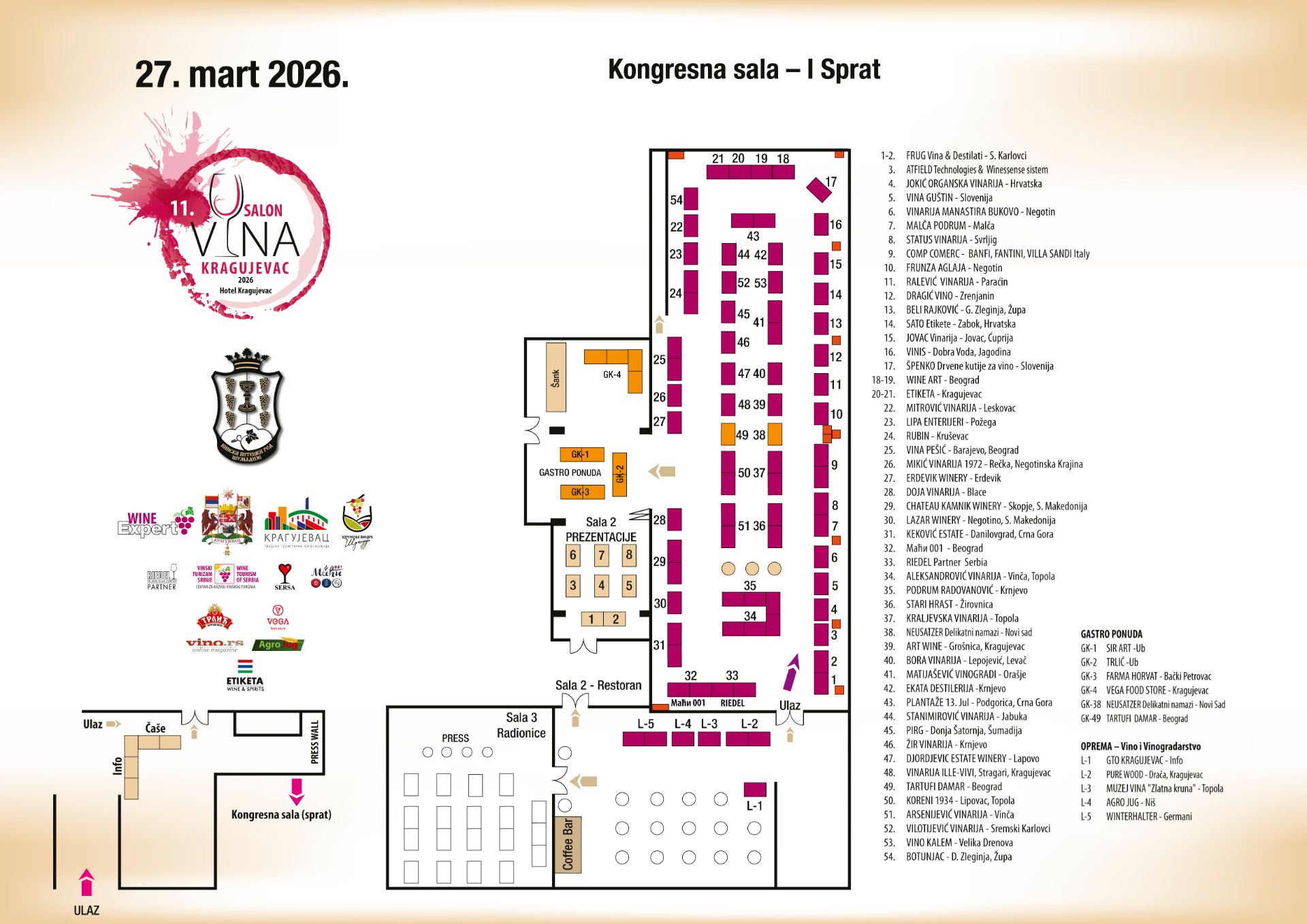 Kongresna sala 1. sprat